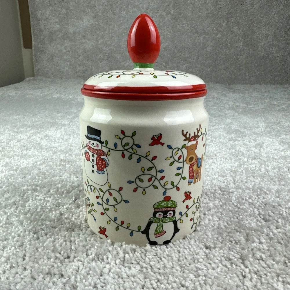 Temp-tations by Tara Cookie Treats Jar Snowman Reindeer Gingerbread Man 518533